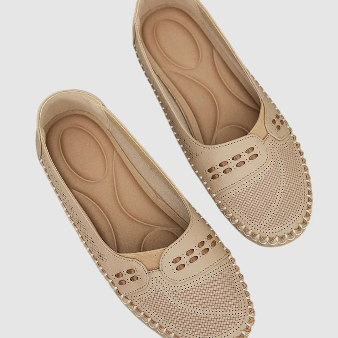 Women's Orthopedic Slip-On Breathable Perforated Flats