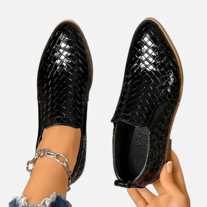 Women's Orthopedic Slip-On Woven-Embossed Low-Heel Ankle Boots