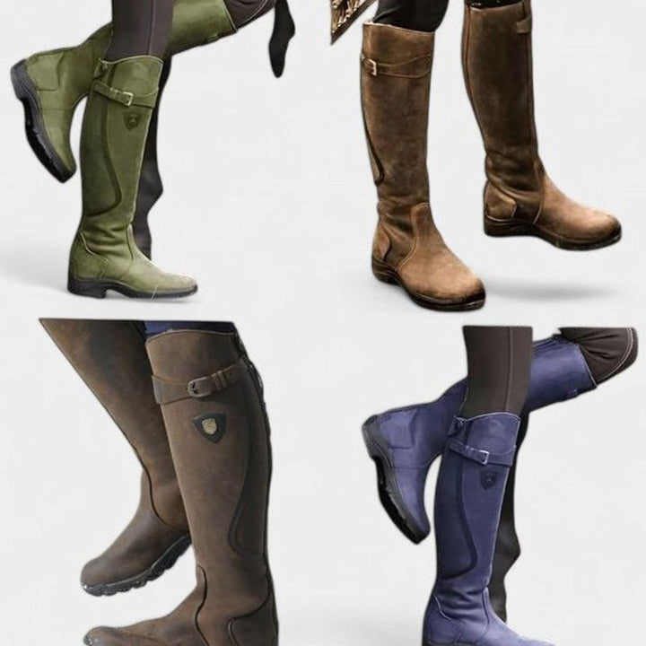 Women's Orthopedic Tall Buckle Riding Boots