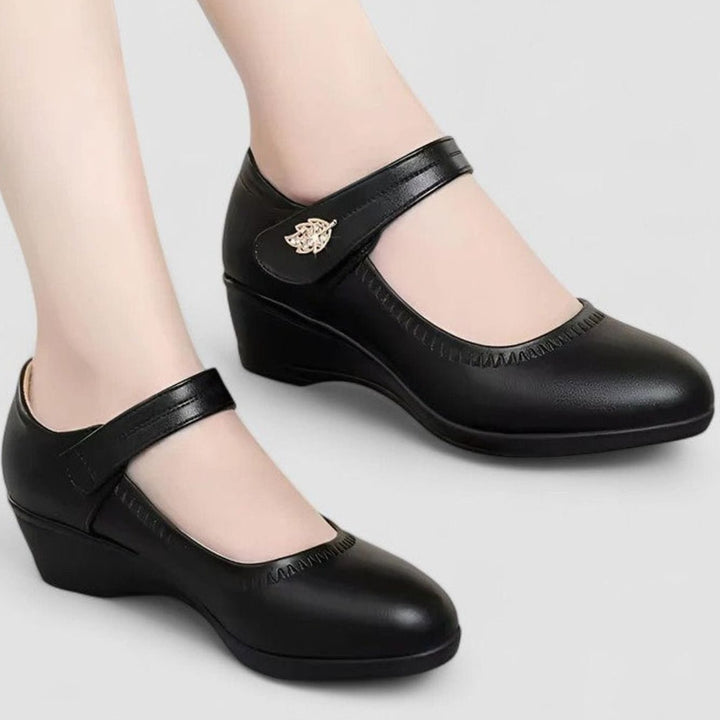Women's Orthopedic Wedge Mary Jane Shoes Cushioned Ankle-Strap