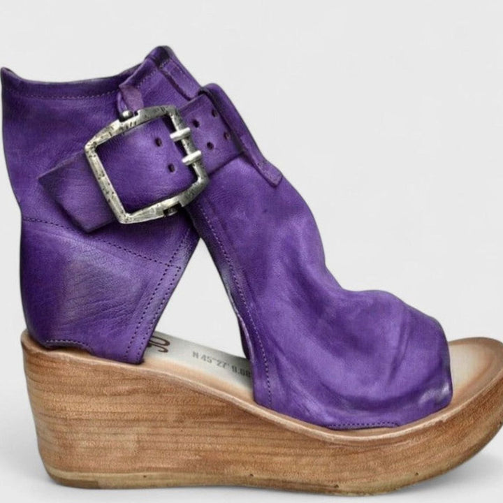 Women's Orthopedic Wedge Sandals Triple Arch Support Buckle Platform