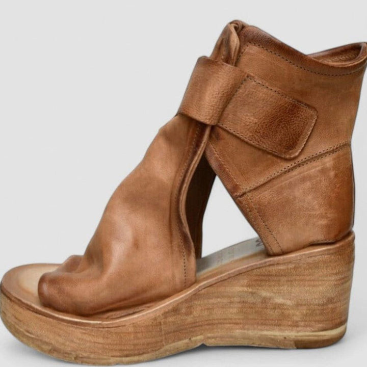 Women's Orthopedic Wedge Sandals Triple Arch Support Buckle Platform