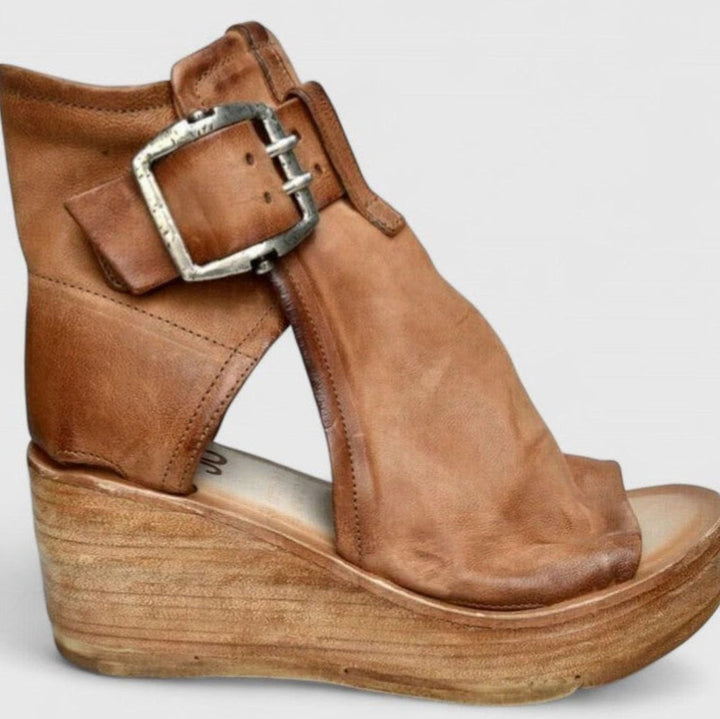 Women's Orthopedic Wedge Sandals Triple Arch Support Buckle Platform