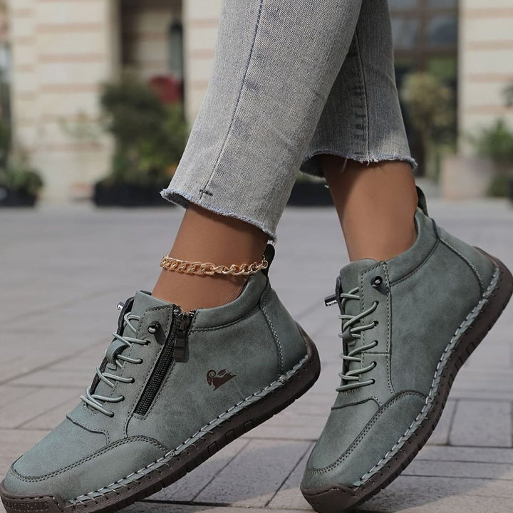 Women's Orthopedic Wide Toe Box Lace-Up Ankle Boots Non-Slip