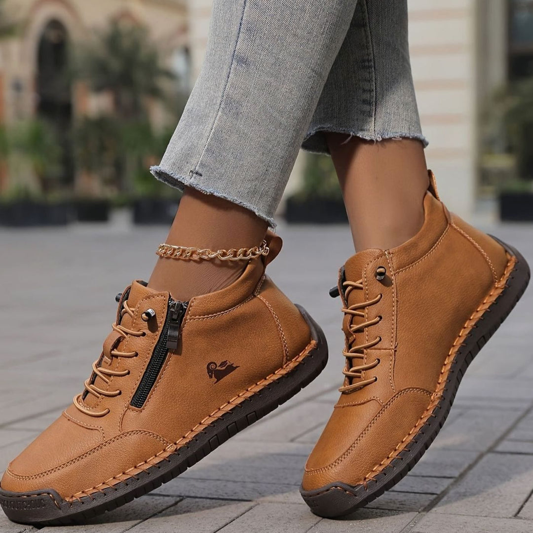 Women's Orthopedic Wide Toe Box Lace-Up Ankle Boots Non-Slip