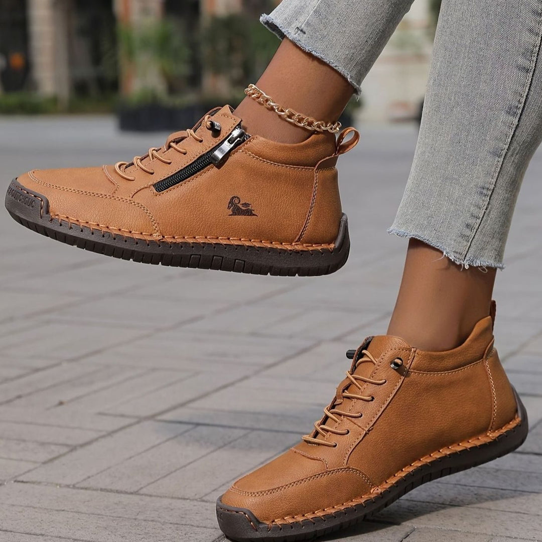 Women's Orthopedic Wide Toe Box Lace-Up Ankle Boots Non-Slip