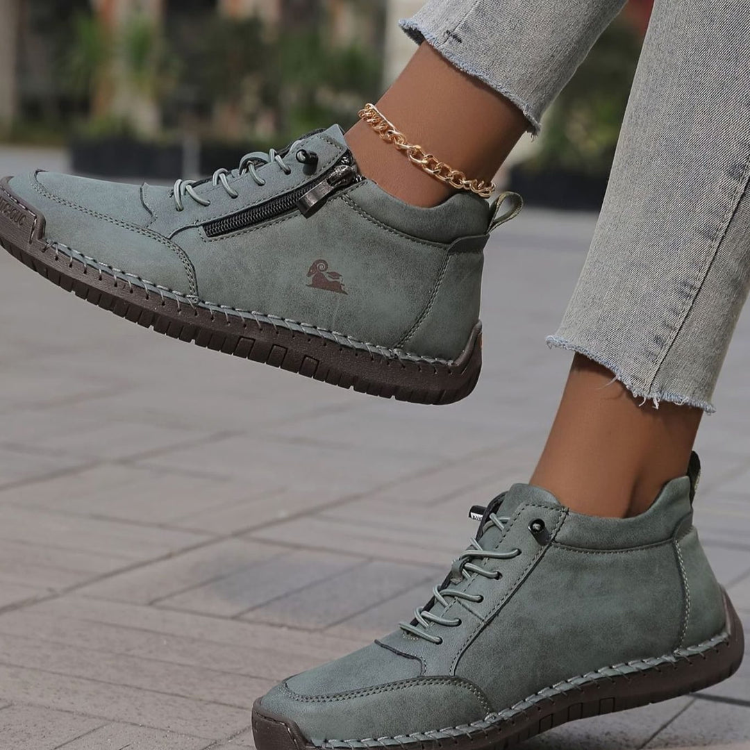Women's Orthopedic Wide Toe Box Lace-Up Ankle Boots Non-Slip