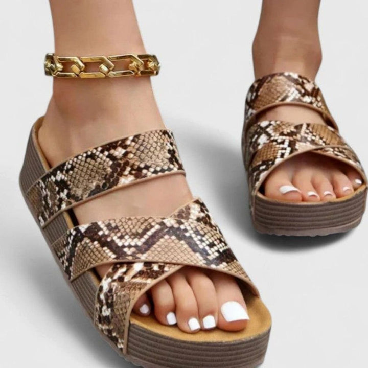 Women's Rhinestone Embellished Orthopedic Sandals Open-Toe Flat