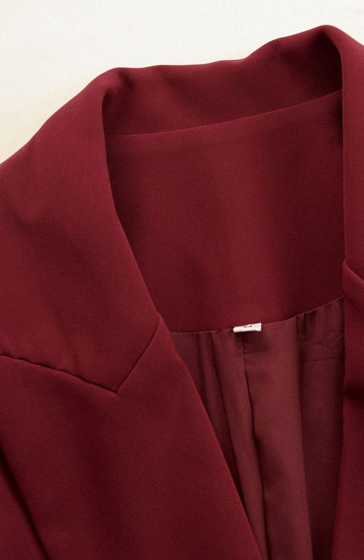 Women's Tailored Long-Sleeve Double-Button Blazer Dress