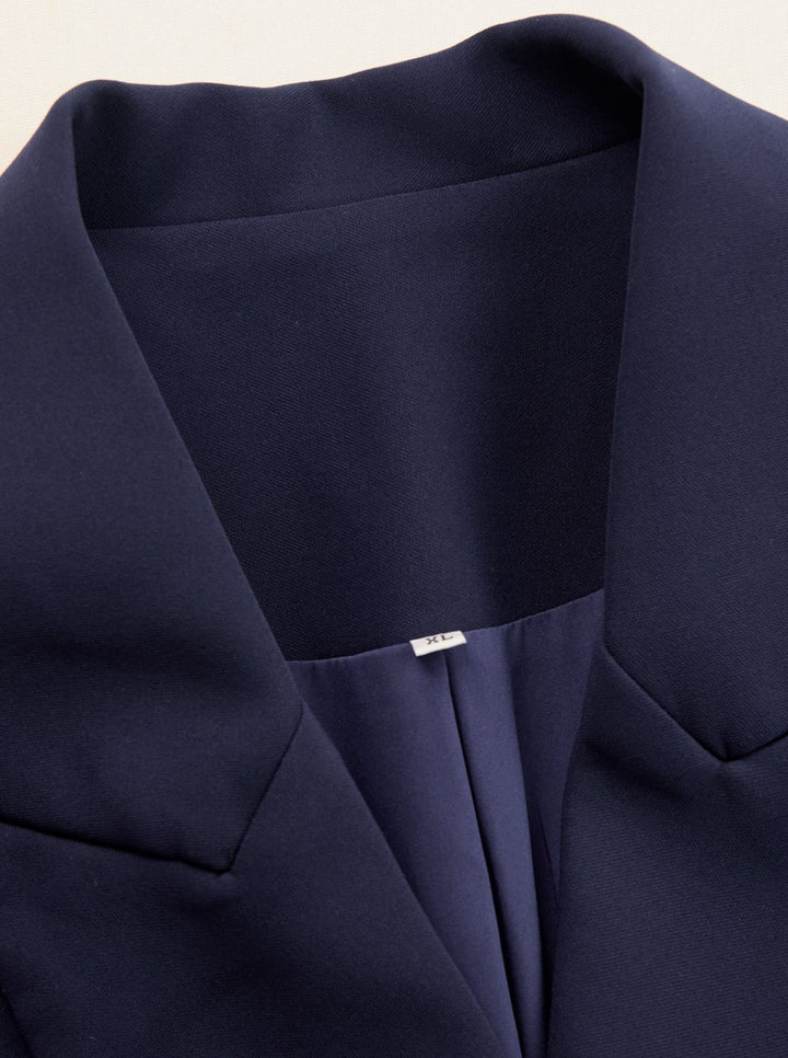 Women's Tailored Long-Sleeve Double-Button Blazer Dress