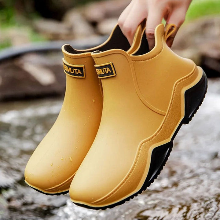 Women's Waterproof Chelsea Slip-On Rain Boots - Khaki