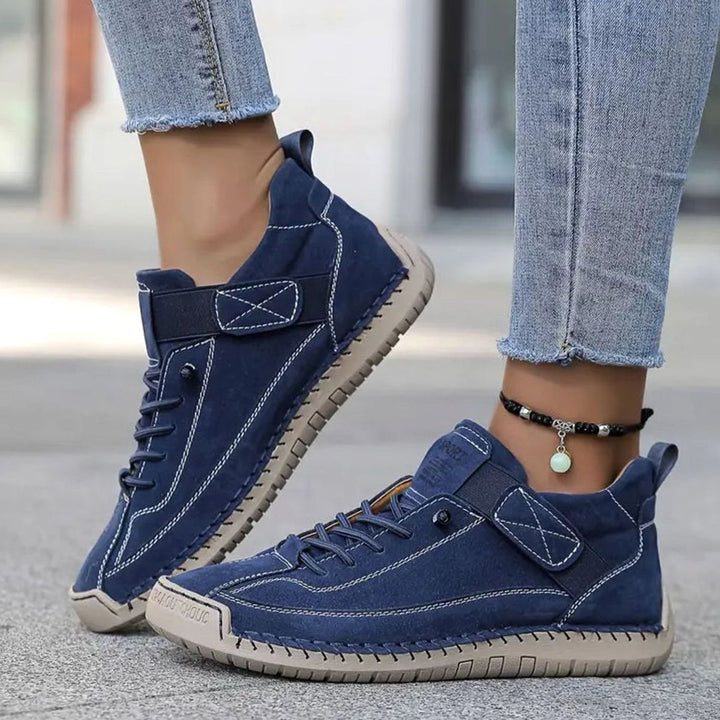 Women's Wide-Fit Orthopedic Slip-On Sneakers Elastic Side Panel - Blue